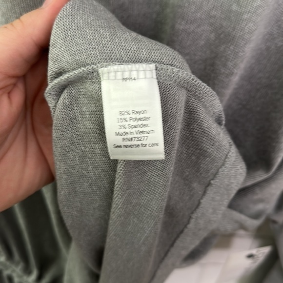 NINE WEST Gray Fox Side Ruched Drop Shoulder Sweater - Picture 11 of 11